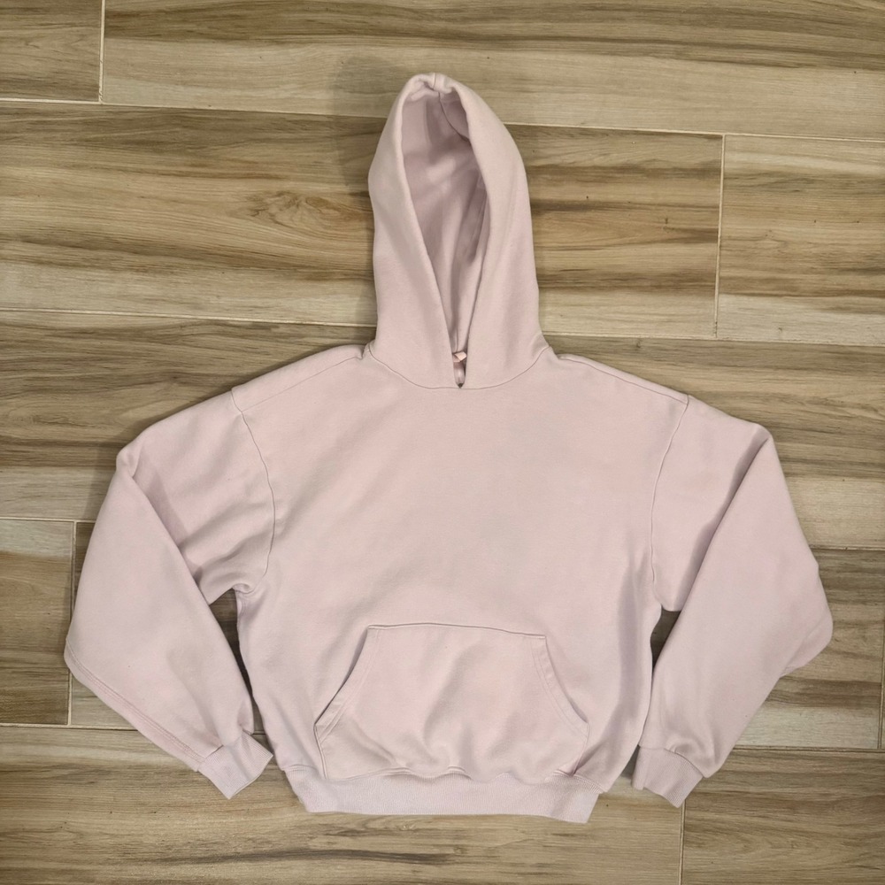 Skims Fleece Hoodie Petal Pink Pullover Sweatshirt Small RN 158973